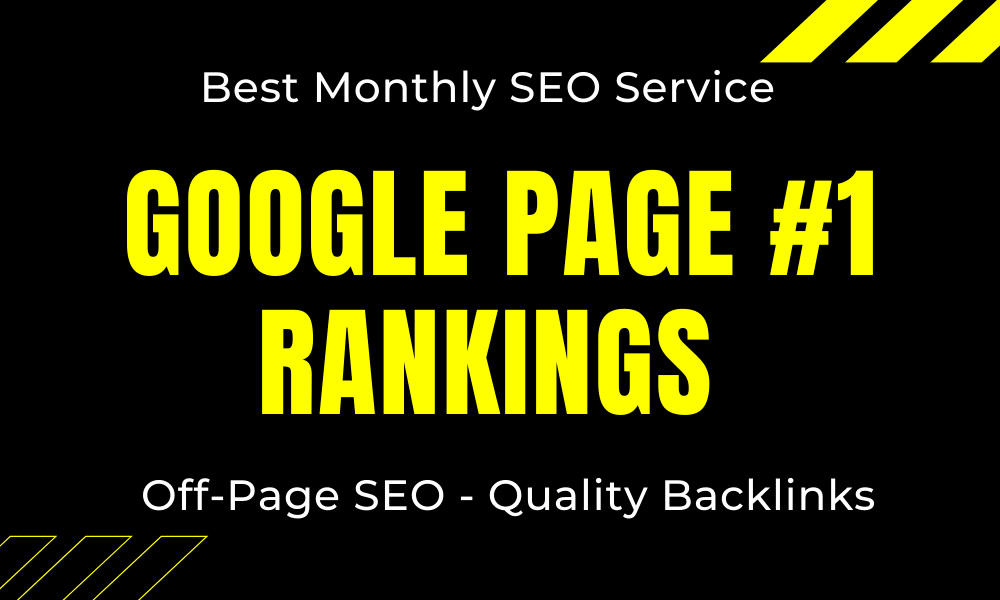 I will provide monthly SEO service for 1st page google rankings