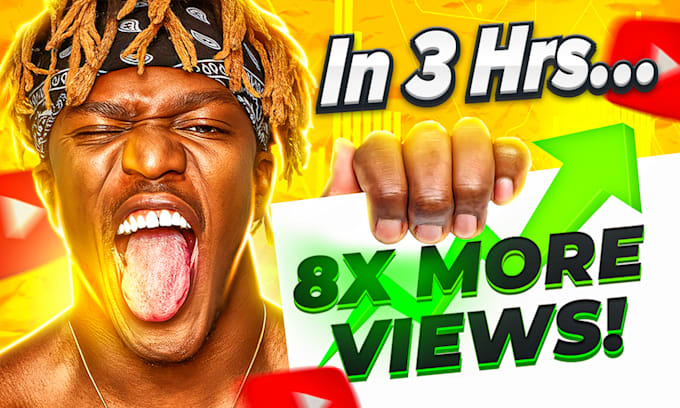 I will design attractive clickbait amazing youtube thumbnail in 3hr