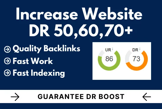 I will increase ahrefs domain rating dr 70 using high authority SEO backlinks