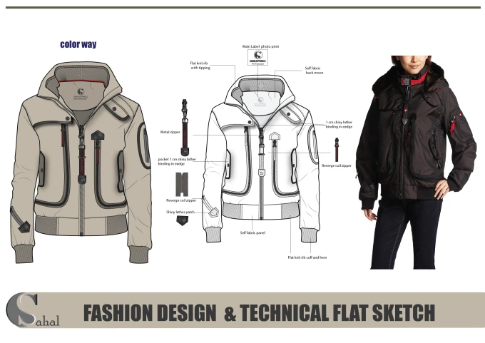 I will draw fashion cad, technical illustrations for your garment