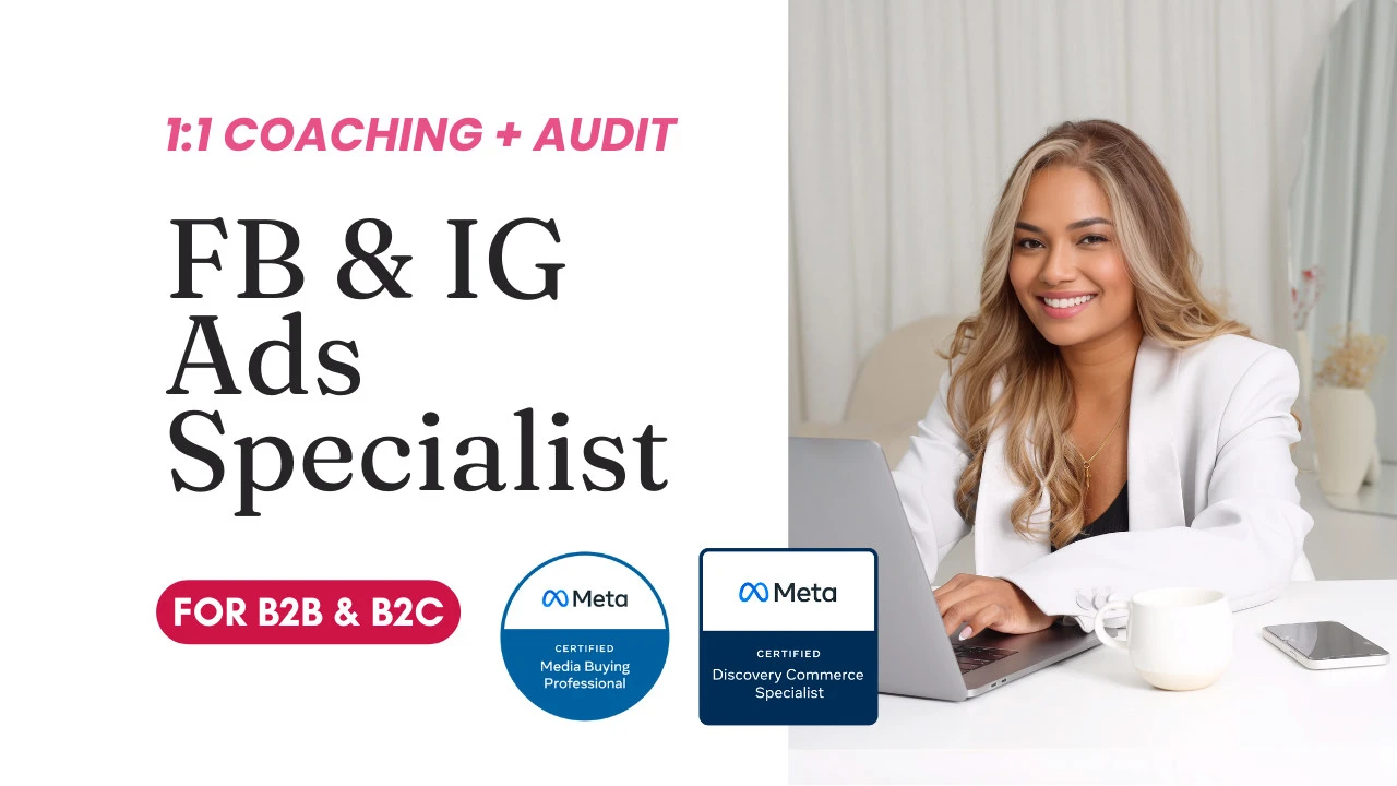 I will provide coaching on fb and ig ads by certified meta specialist