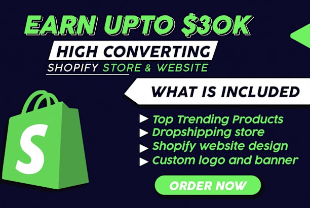 I will create shopify dropshipping ecommerce store and website