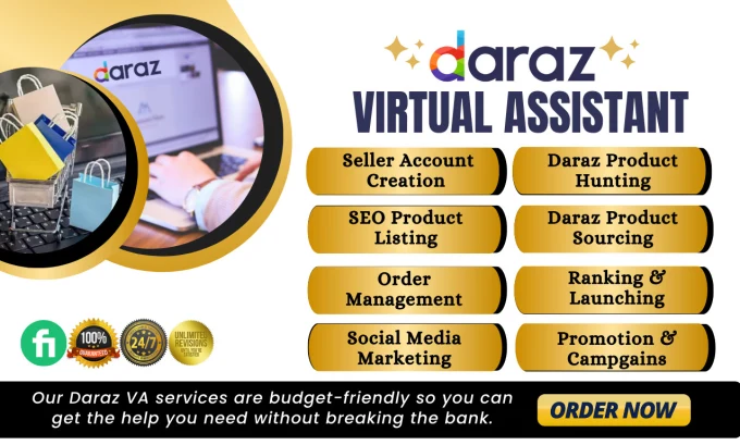 I will provide daraz virtual assistant services a to z ,daraz training,daraz listings