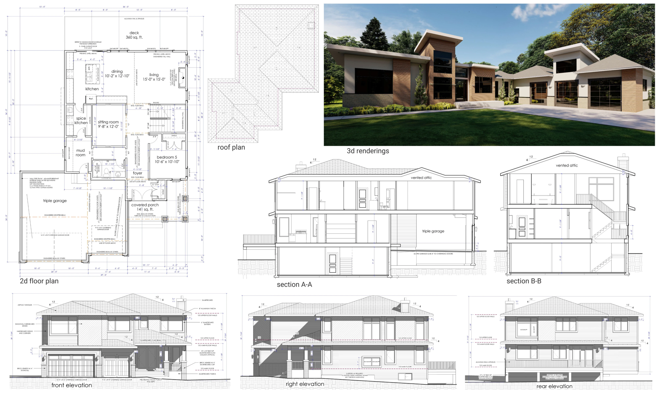 I will do architectural 2d, 3d floor plans, exterior and interior realistic renders