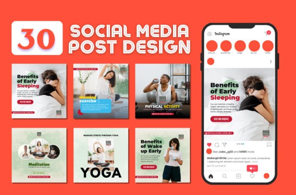 I will create 30 social media design for facebook and instagram posts