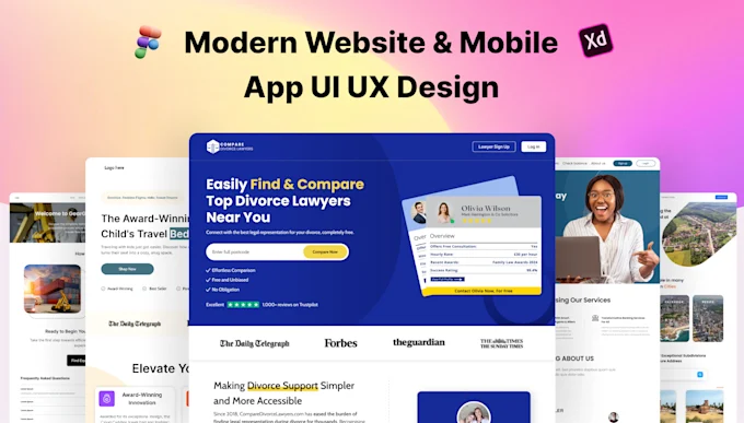 I will do website UI UX design, app or dashboard UI UX design in figma