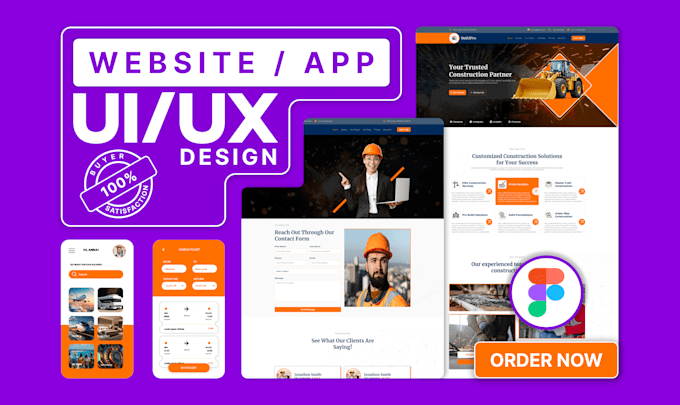 I will do website ui ux design, app ui ux design expert