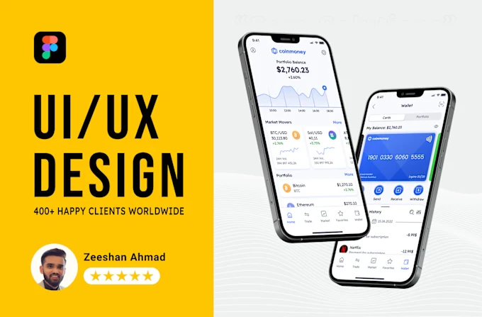 I will do mobile app ui UX design, website ui ux design in figma