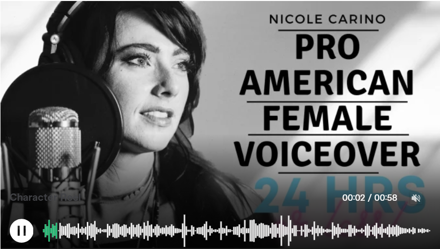 I will record a female american voiceover fast in 24 hours