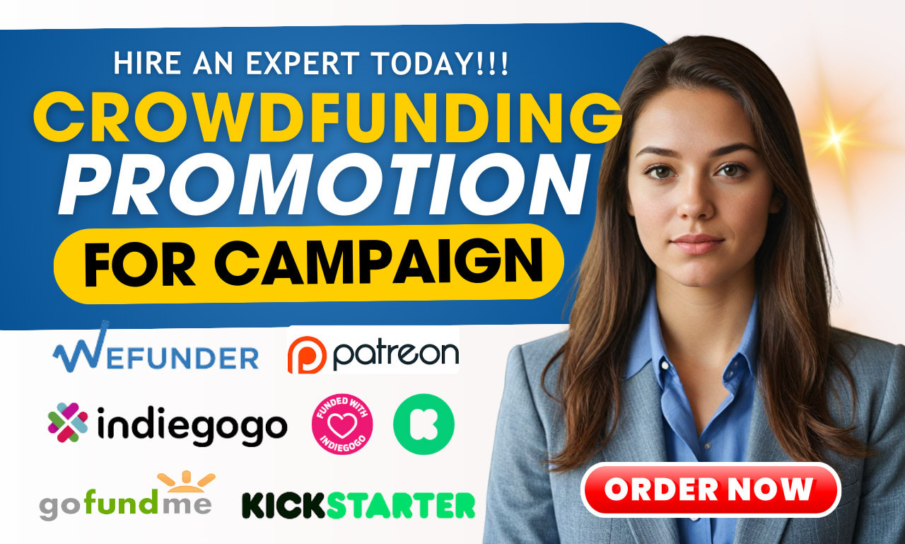 I will do gofundme kickstarter indiegogo crowdfunding promotion for your campaign