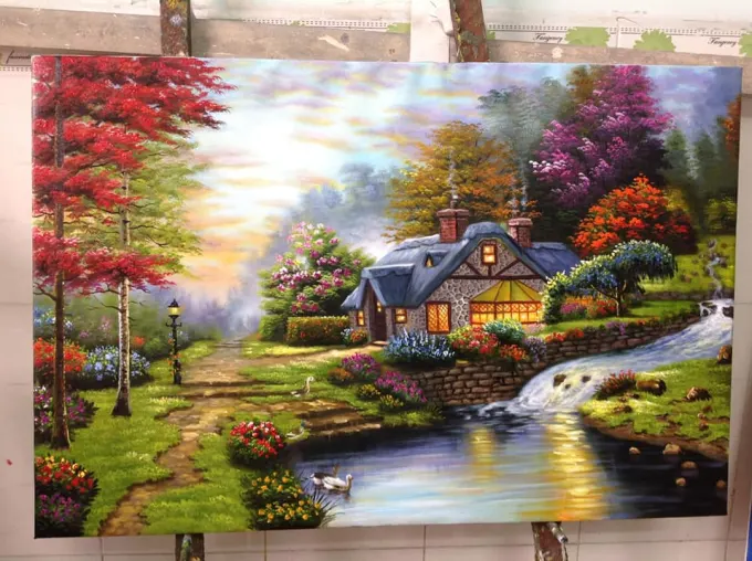 I will paint landscape in real oil painting on canvas free shipping